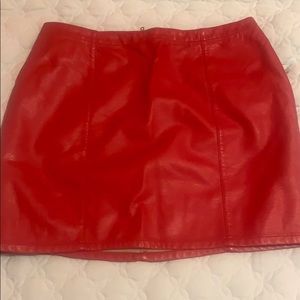 Forever 21 red leather skirt